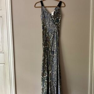 Diane Von Furstenberg Paisley Maxi Dress SZ2 NWT